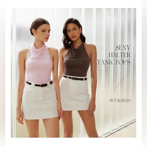 SUUKSESS Halter Backless Tank Top #967 NWOT - Picture 10 of 11